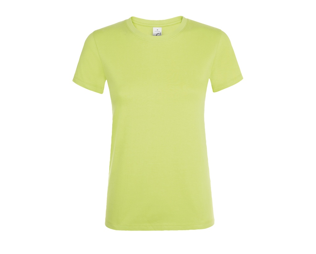 Damski T-shirt Slim L01825 - Apple Green