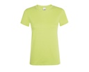 Damski T-shirt Slim L01825 - Apple Green