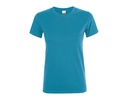 T-shirt Damski Slim Bawelniany L01825 - Aqua