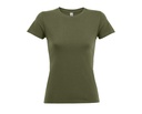 T-shirt Damski Slim Bawełniany L01825 - Army