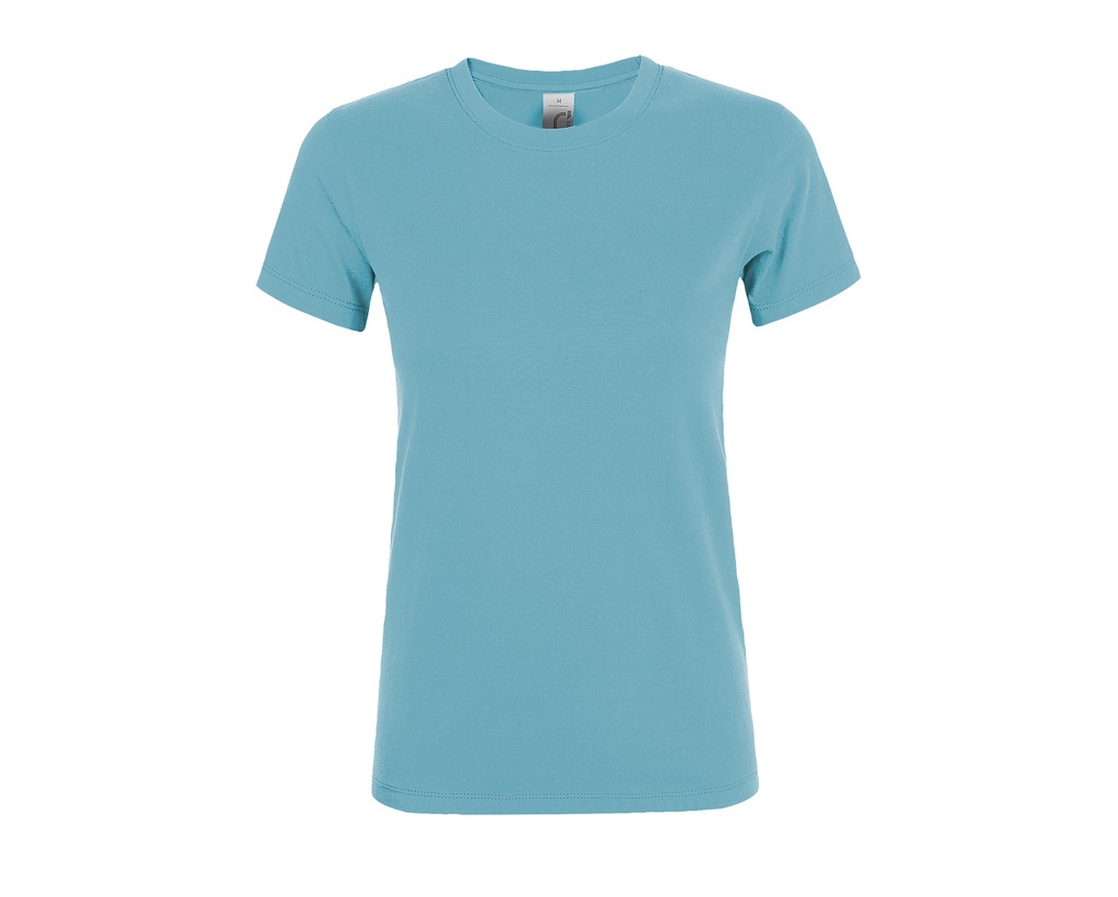 T-shirt Damski Slim Bawelniany L01825 - Atoll Blue