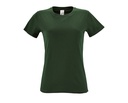 T-shirt Damski Slim Bawełniany L01825 - Bottle Green