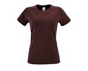T-shirt Damski Slim Bawelniany L01825 - Burgundy