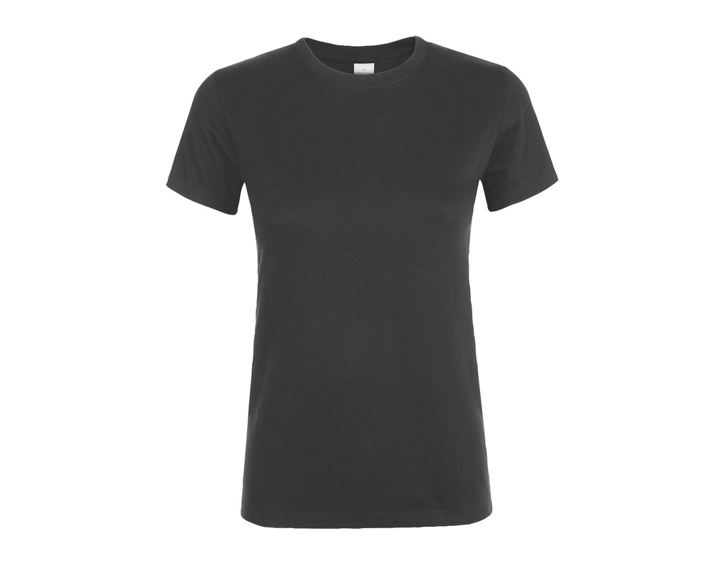T-shirt Damski Slim Bawelniany L01825 - Dark Grey (Solid)