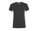 T-shirt Damski Slim Bawelniany L01825 - Dark Grey (Solid)