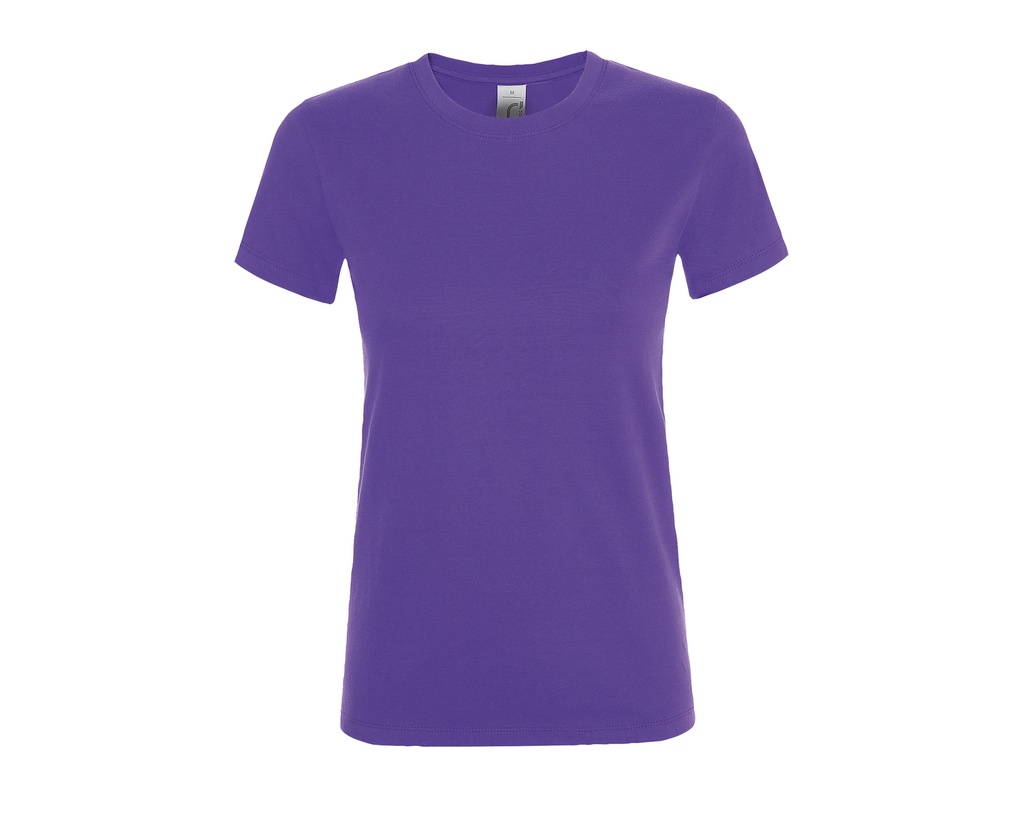 T-shirt Damski Slim Bawełniany L01825 - Dark Purple