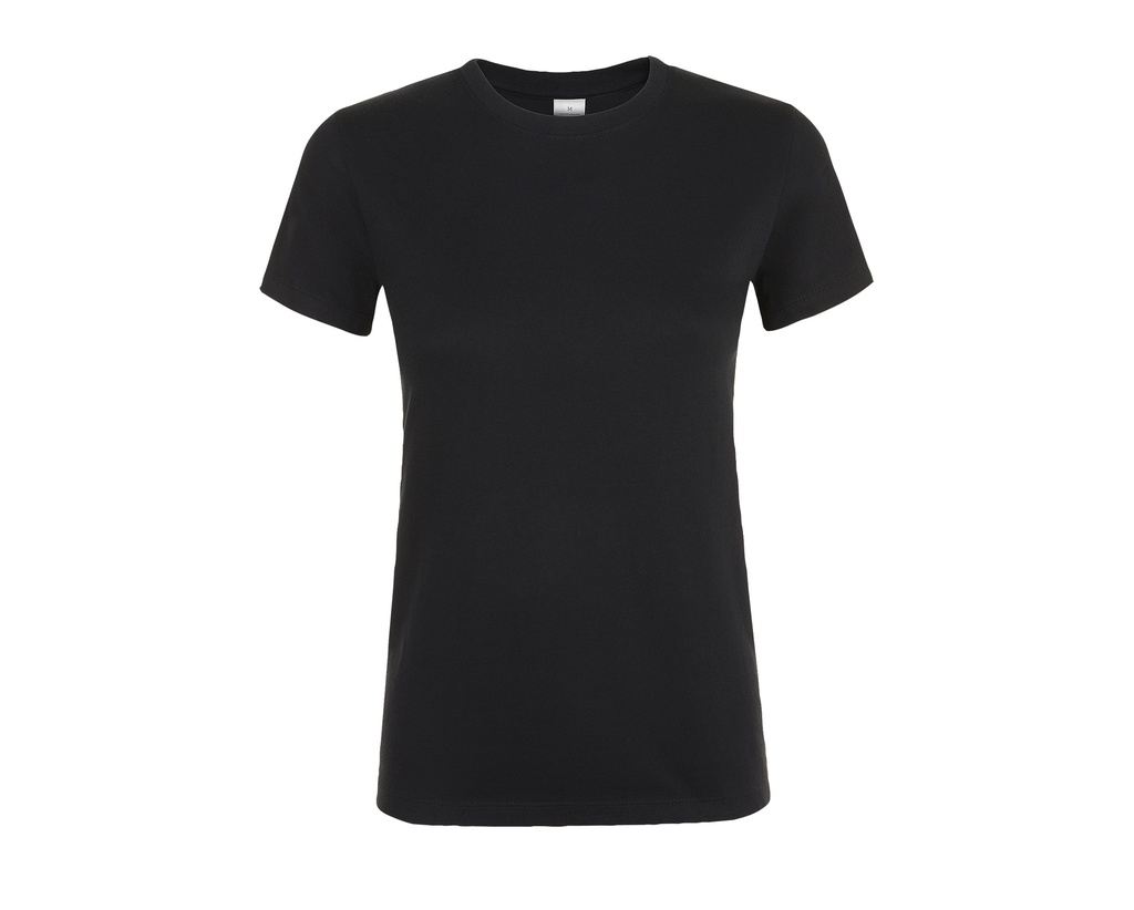 T-shirt Damski Slim Bawelniany L01825 - Deep Black