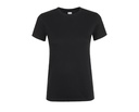 T-shirt Damski Slim Bawelniany L01825 - Deep Black