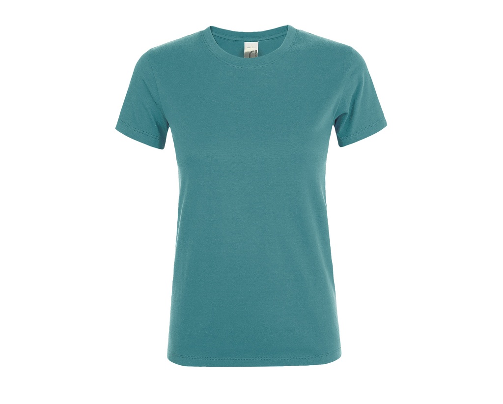 T-shirt Damski Slim Bawełniany L01825 - Duck Blue