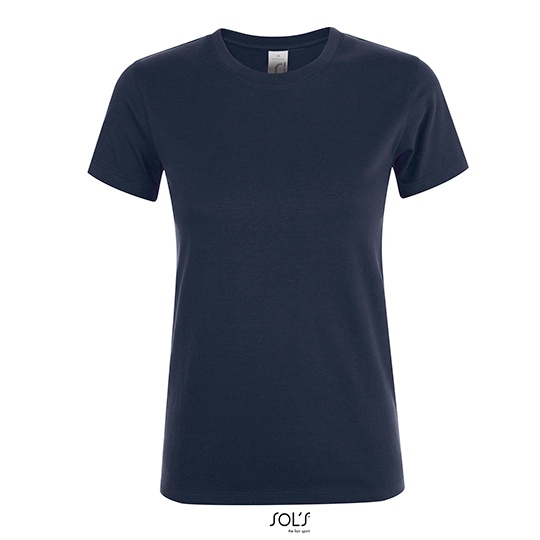 T-shirt Damski Slim Bawelniany L01825 - French Navy