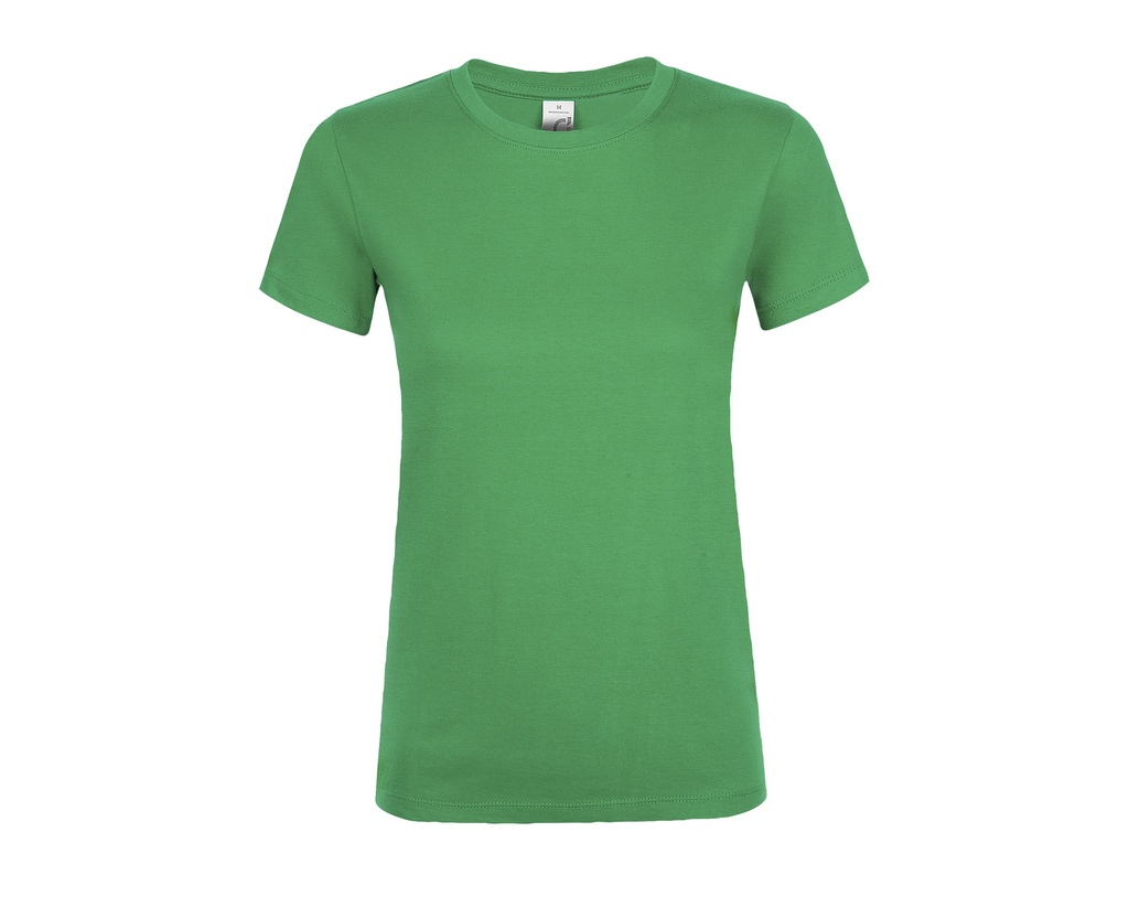 T-shirt Damski Slim Bawelniany L01825 - Kelly Green