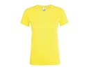 T-shirt Damski Slim Bawelniany L01825 - Lemon