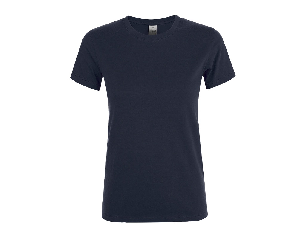 T-shirt Damski Slim Bawełniany L01825 - Navy