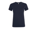 T-shirt Damski Slim Bawelniany L01825 - Navy