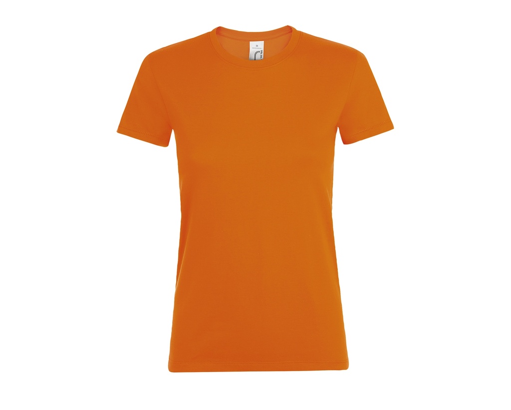 T-shirt Damski Slim Bawelniany L01825 - Orange