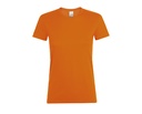 T-shirt Damski Slim Bawełniany L01825 - Orange