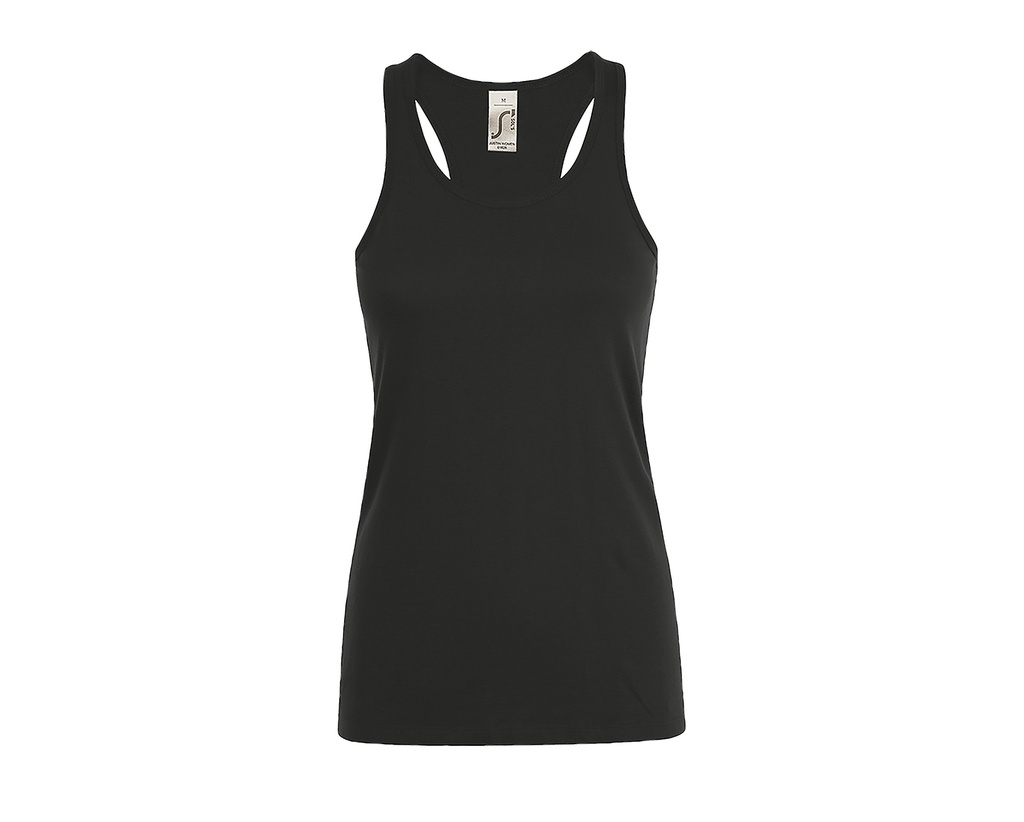 Top Damski Racerback Bawelniany L01826 - Deep Black