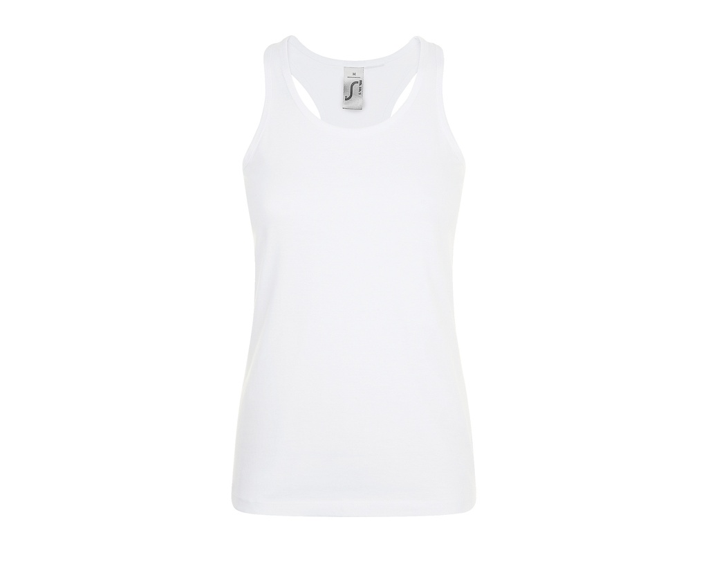 Top Damski Racerback Bawełniany L01826 - White