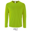 Koszulka Meska Dlugi Rekaw Klasyczna Oddychajaca Poliester L02071 - Neon Green