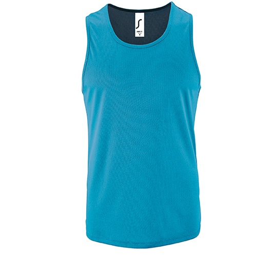 Tank Top Męski Poliester Oddychający L02073 - Aqua