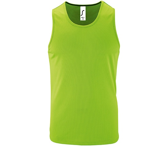 Tank Top Męski Poliester Oddychający L02073 - Neon Green