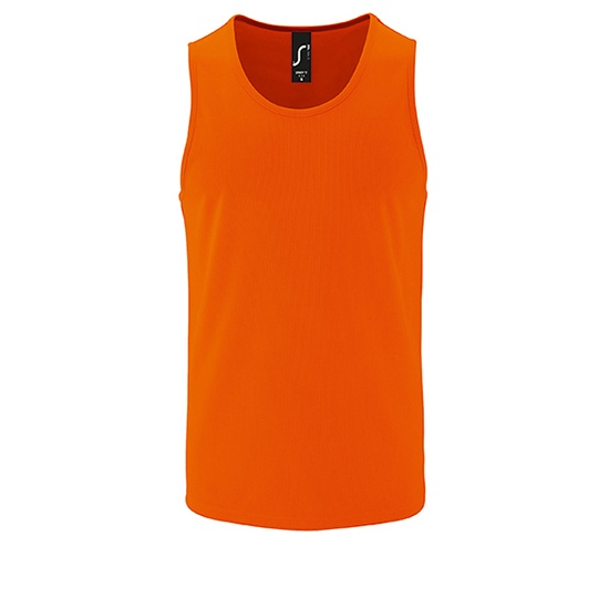 Tank Top Męski Poliester Oddychający L02073 - Neon Orange
