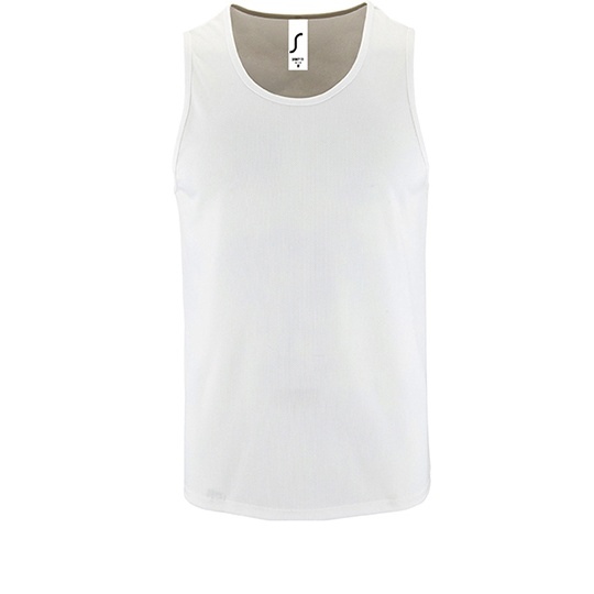 Tank Top Męski Poliester Oddychający L02073 - White