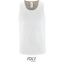 Tank Top Meski Poliester Oddychajacy L02073 - White
