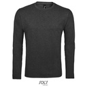 Męska koszulka z długim rękawem L02074 - Charcoal Melange