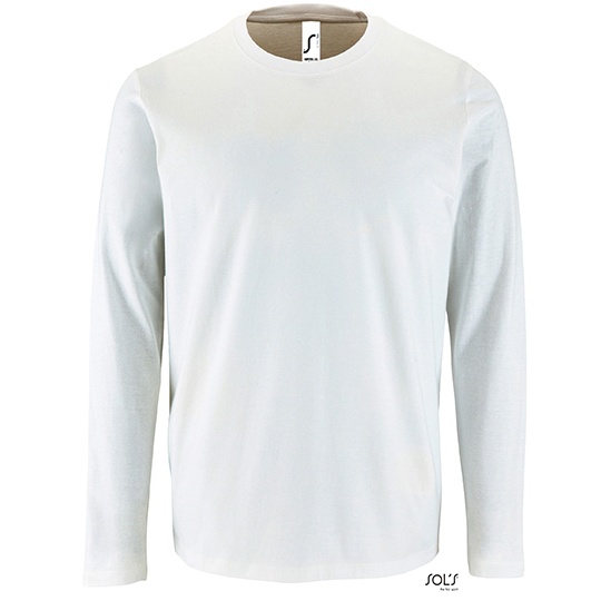 Koszulka Meska Dlugi Rekaw Bawelniana L02074 - White