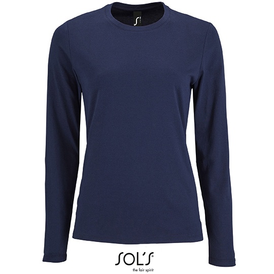 Damski t-shirt z długim rękawem L02075 - French Navy