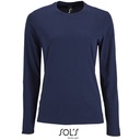 Damski t-shirt z dlugim rekawem L02075 - French Navy