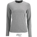 Damski t-shirt z dlugim rekawem L02075 - Grey Melange
