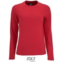 Damski t-shirt z dlugim rekawem L02075 - Red
