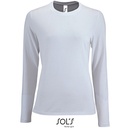 Damski t-shirt z dlugim rekawem L02075 - White