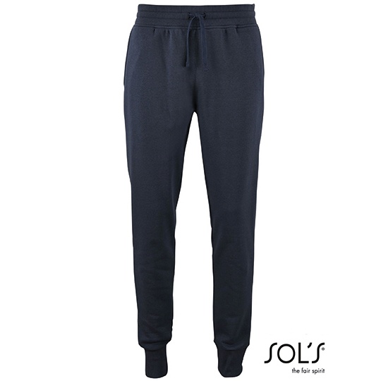 Meskie dopasowane spodnie dresowe L02084 - French Navy