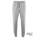 Meskie dopasowane spodnie dresowe L02084 - Grey Melange