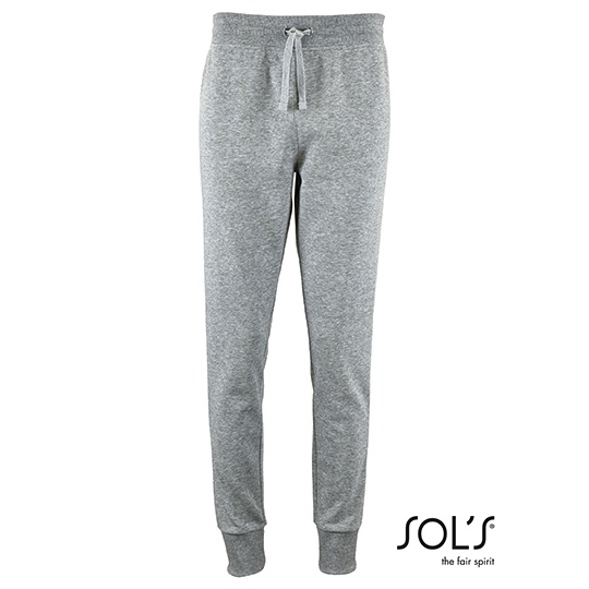 Spodnie Dopasowane Dresowe L02085 - Grey Melange