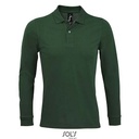 Koszulka Polo Meska Dlugi Rekaw Bawelniana Pika L02087 - Bottle Green