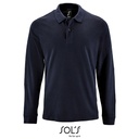 Koszulka Polo Męska Długi Rękaw Bawełniana Pika L02087 - French Navy