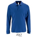 Koszulka Polo Męska Długi Rękaw Bawełniana Pika L02087 - Royal Blue 241