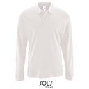 Koszulka Polo Meska Dlugi Rekaw Bawelniana Pika L02087 - White