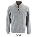 Bluza Meska Ze Stojka Z Zamkiem Bawelna Ring-Spun L02088 - Grey Melange