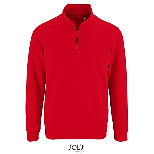 Bluza Meska Ze Stojka Z Zamkiem Bawelna Ring-Spun L02088 - Red