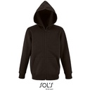 Bluza Dziecięca z Kapturem na Zamek Bawełna Ring-Spun L02092 - Black