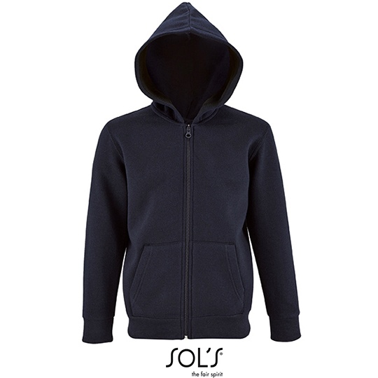 Bluza Dziecieca z Kapturem na Zamek Bawelna Ring-Spun L02092 - French Navy