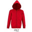 Bluza Dziecieca z Kapturem na Zamek Bawelna Ring-Spun L02092 - Red