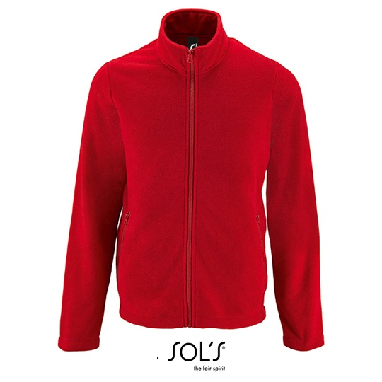 Bluza Męska Polarowa ze Stójką L02093 - Red
