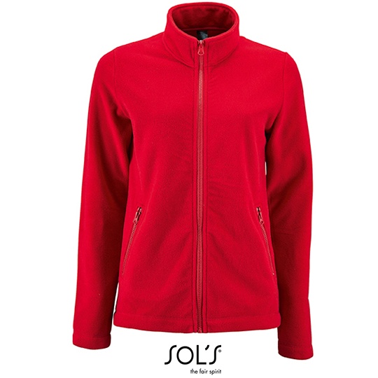 Bluza Damska Polarowa Ze Stójką L02094 - Red