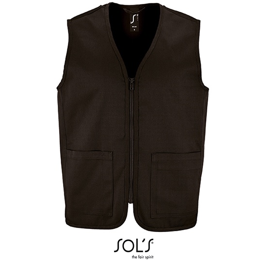 Bezrękawnik Unisex Poliester Bawełna L02110 - Black